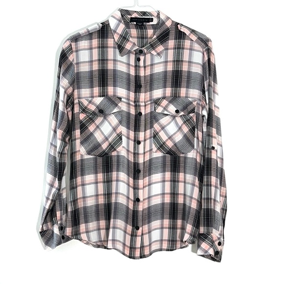 Sanctuary Women’s Boyfriend Plaid Shirt - Picture 11 of 11